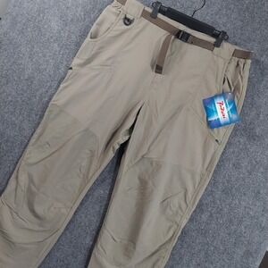 NEW RailRiders Pants Mens 2XL Green Bushwacker Cargo Nylon Travel Hiking Outdoor